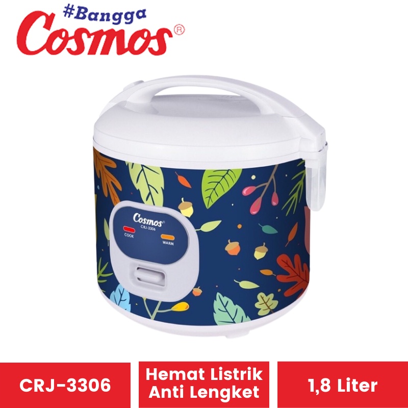 Magic Com Cosmos CRJ-3306 Garansi Resmi | Penghangat Penanak Nasi Rice Cooker Magikom CRJ 3306 323s Magicom Magickom Mejikom