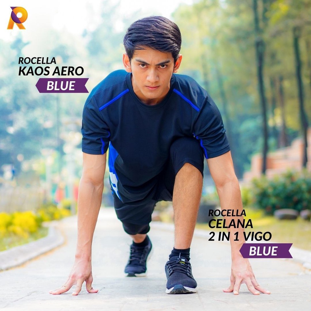 Rocella Kaos Aero, Kaos Olahraga Pria, Kaos Sport Pria, Kaos Olahraga