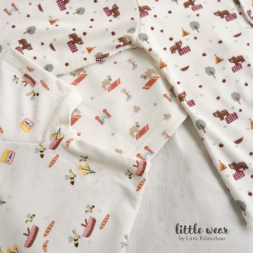 Little Palmerhaus - Little Wear Ramadhan Shoulder Button Short Sleeve / Setelan Baju Lengan Pendek Celana Pendek Bayi (Tersedia varian motif)