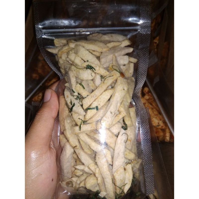

Basreng daun jeruk rasa manis asin