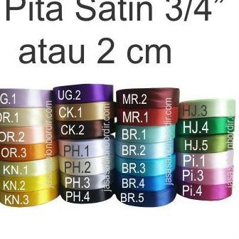 

✮7N Pita Satin 3/4 inch atau 2 cm ✮ ☊