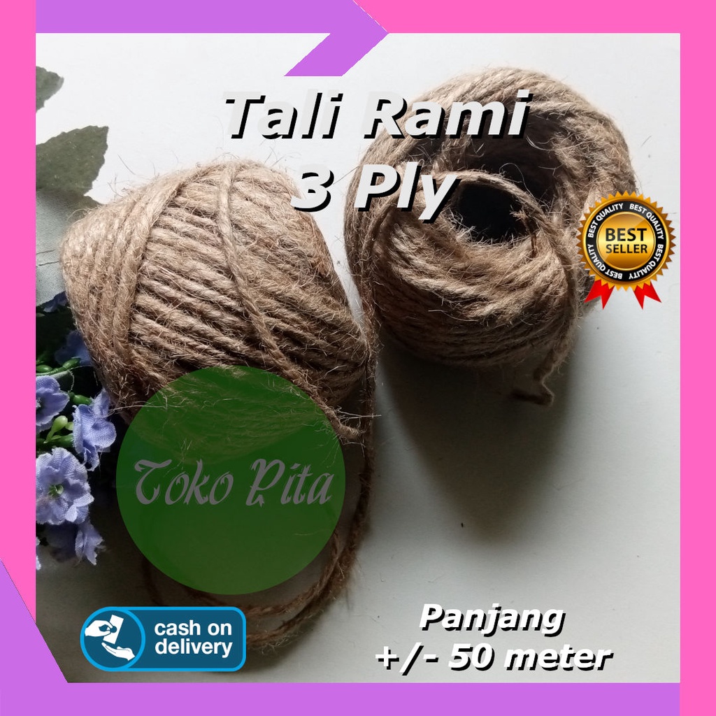 

Tali Rami Goni 3 Ply 50 meter per roll