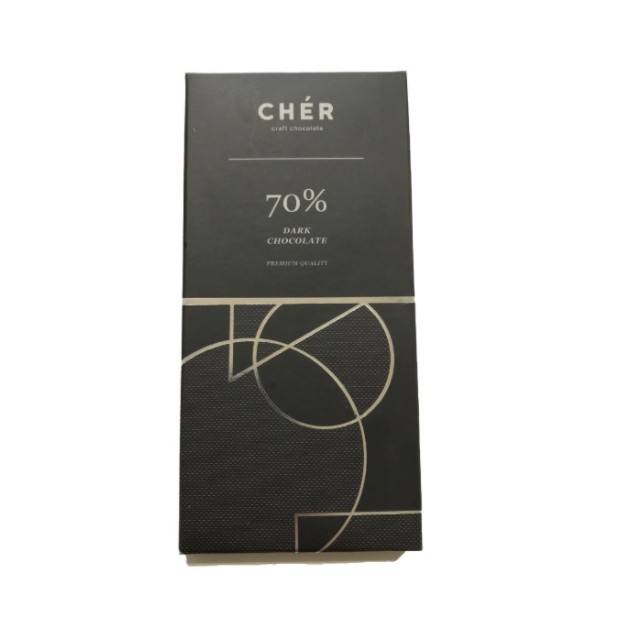 Cher Premium Dark Chocolate 70% Coklat Cokelat Bar Lokal 100% HALAL