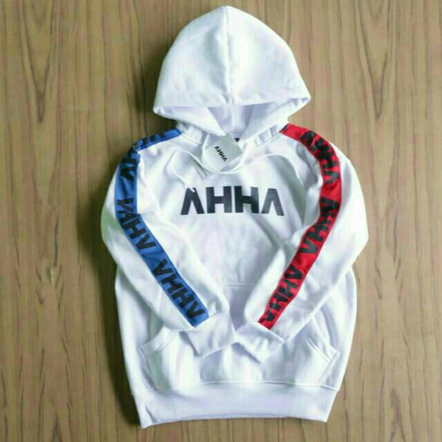 Jaket Sweater AHHA KIDS Putih List Biru Merah - Sweater Anak - ahha anak - FOR KIDS ONLY