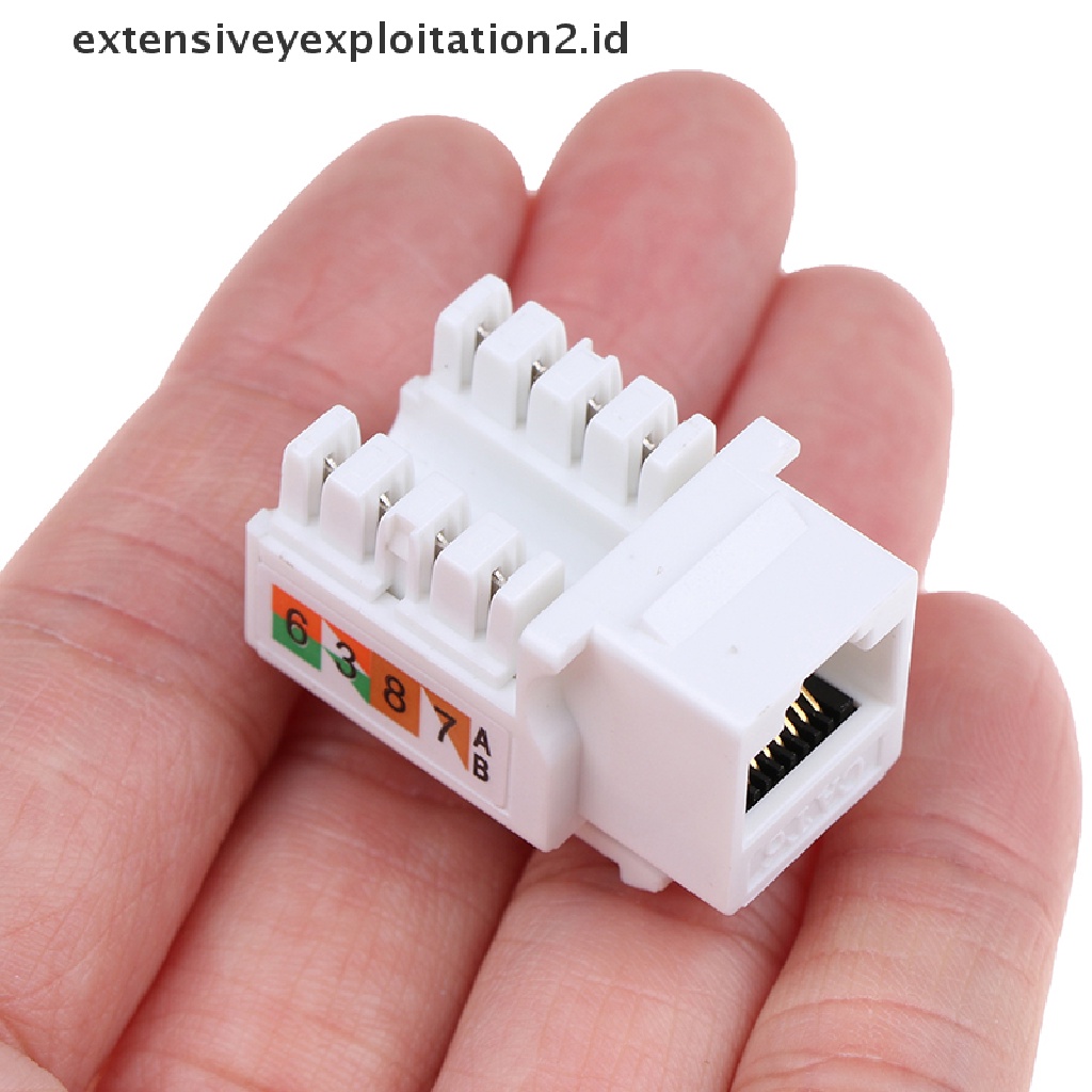 (Hotter) 5pcs Adapter Colokan Jack Eterna Cat6 Rj45 110untuk