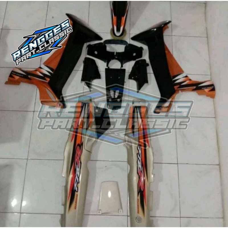 COVER BODY FULL SET FIZ R FIZR HITAM ORANGE MILLENIUM FULL BODY HALUS