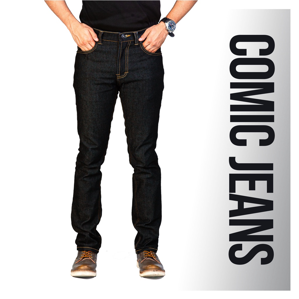 Comic Jeans - Premium Indigo Black Accen Selvedge - Celana Panjang Pria