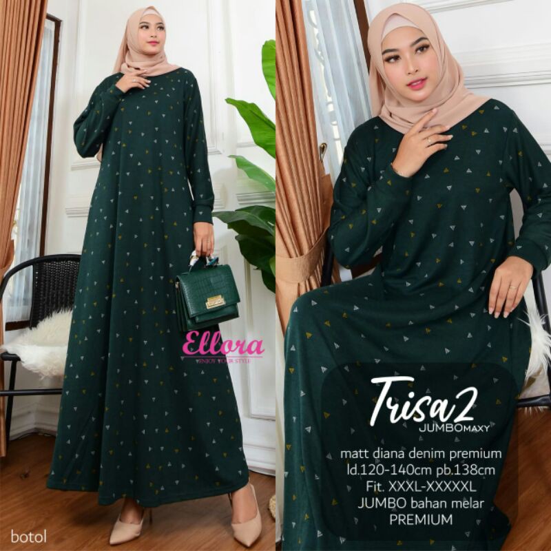 DRESS POLOS KAOS JUMBO CODORAI DIANA DENIM ORI ELLORA