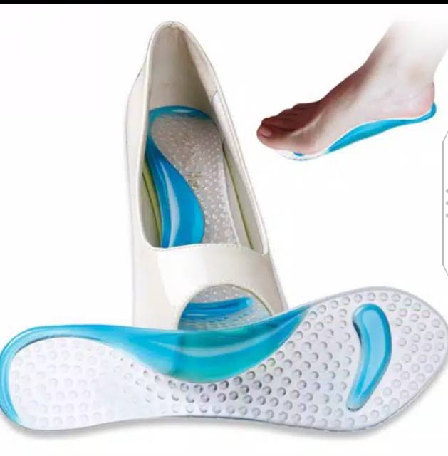 Ready Bantalan Kaki Silikon Anti Slip Insole Gel Pad  Spatu