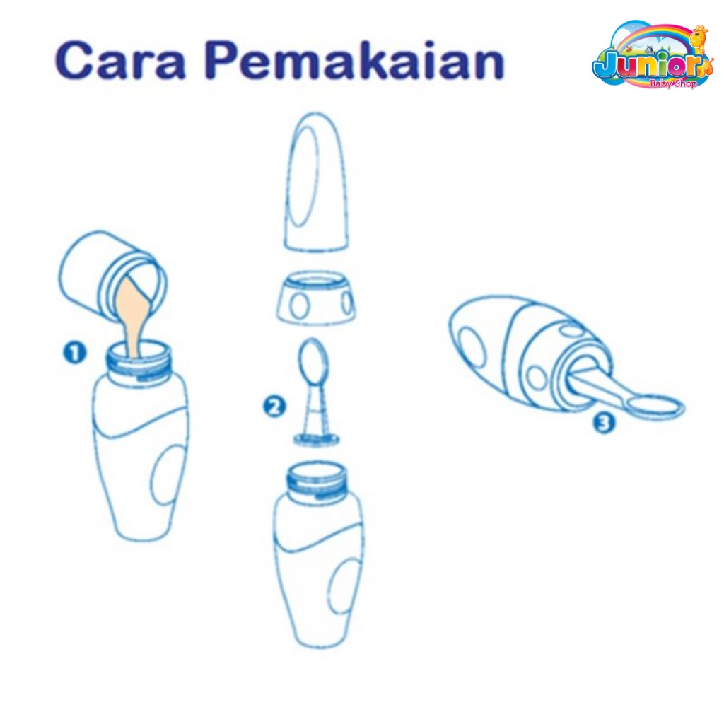 Baby Safe Bottle Spoon Soft Squeeze / Botol Sendok MPASI