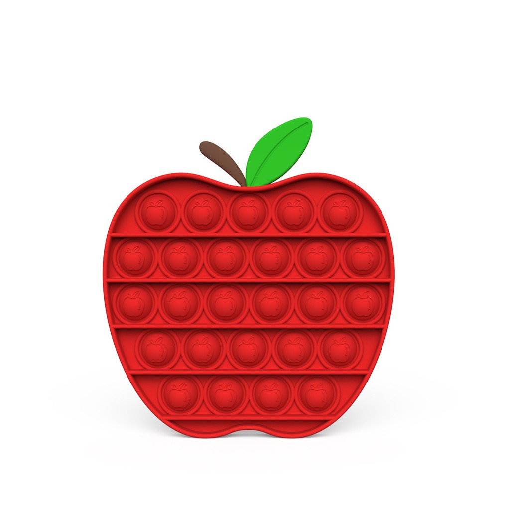 [LOGU] Pop it fidget, Mainan go bang fox mind, Mainan anti stress pop-Apel