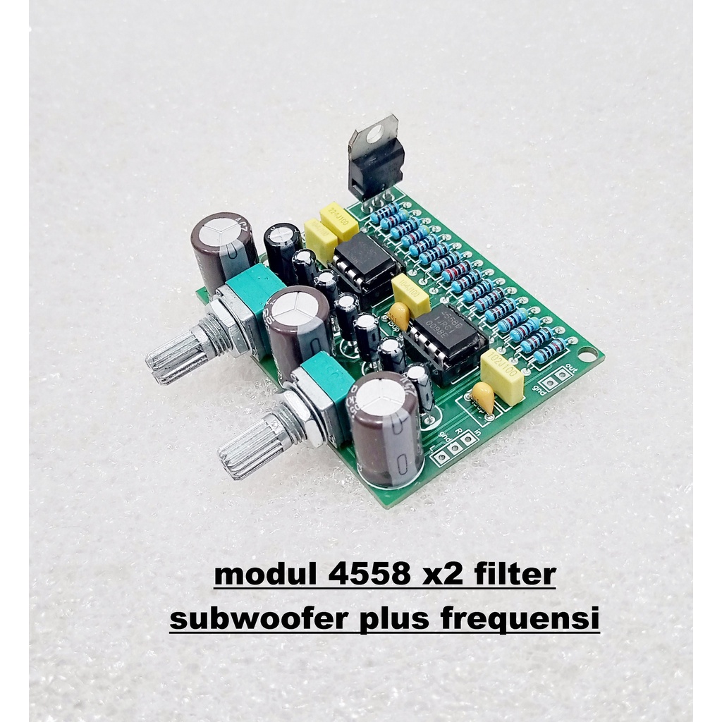 Modul Filter Subwoofer JRC4558 2x Plus Frequensi