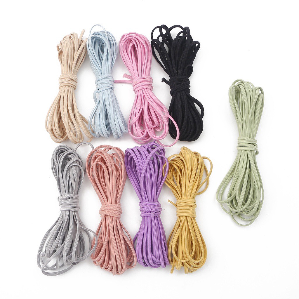 3.5mm 5M/lot 9warna Nylon Tali Elastis Cord String Strap Untuk Perlengkapan Aksesoris Jahit DIY Buatan Tangan