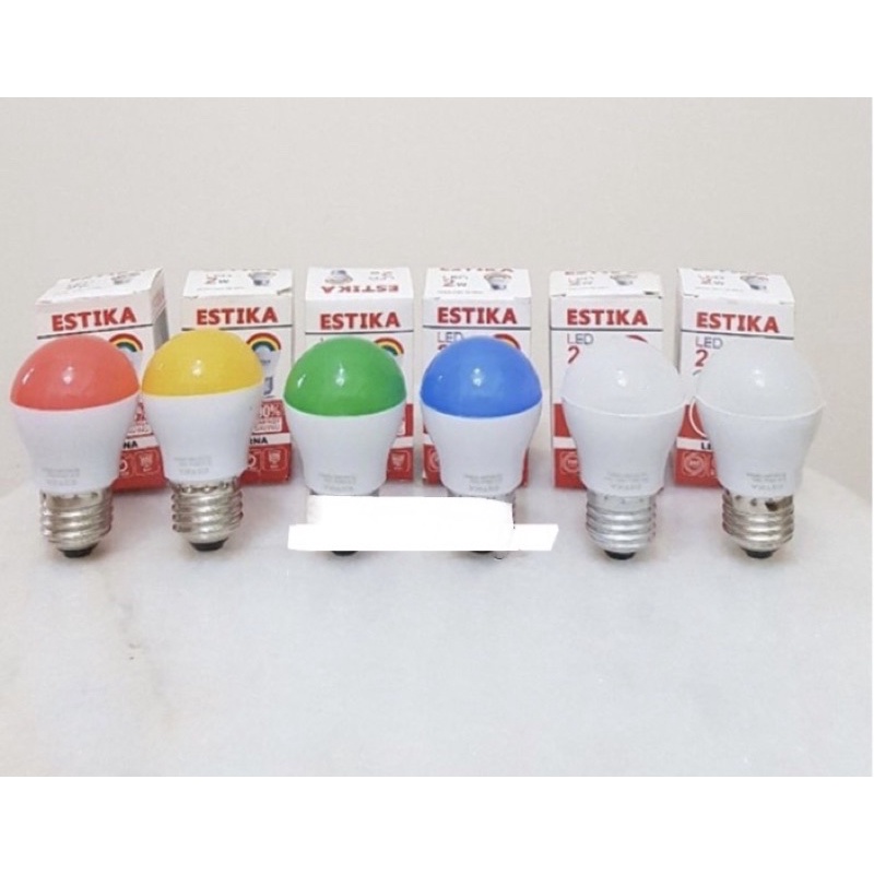 Lampu Led Hias Cafe Kafe Estika Myvo Ping Pong Warna Warni Biru Merah Kuning Hijau Orange Ungu Pink 