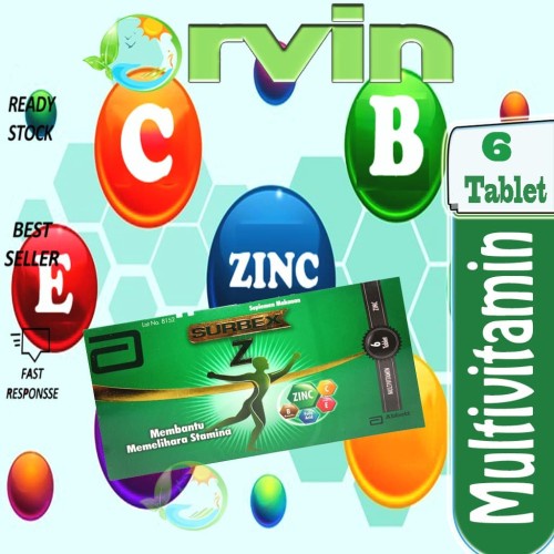 Terbaru Surbex Z / 1 pcs @6 Tablet / Tablet Vitamin / Daya Tahan Tubuh