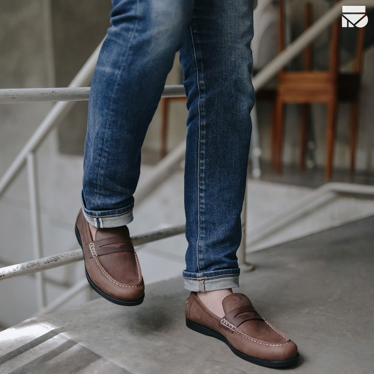 Gustavo Brown | Sepatu Kulit Asli Vintage Klasik Pria Cowok Men Loafers Footwear | FORIND x Zapato