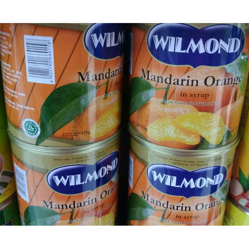 

WILMOND MANDARIN ORANGE IN SYRUP 312 GRAM /WILMOND / JERUK MANDARIN KALENG / BUAH KALENG