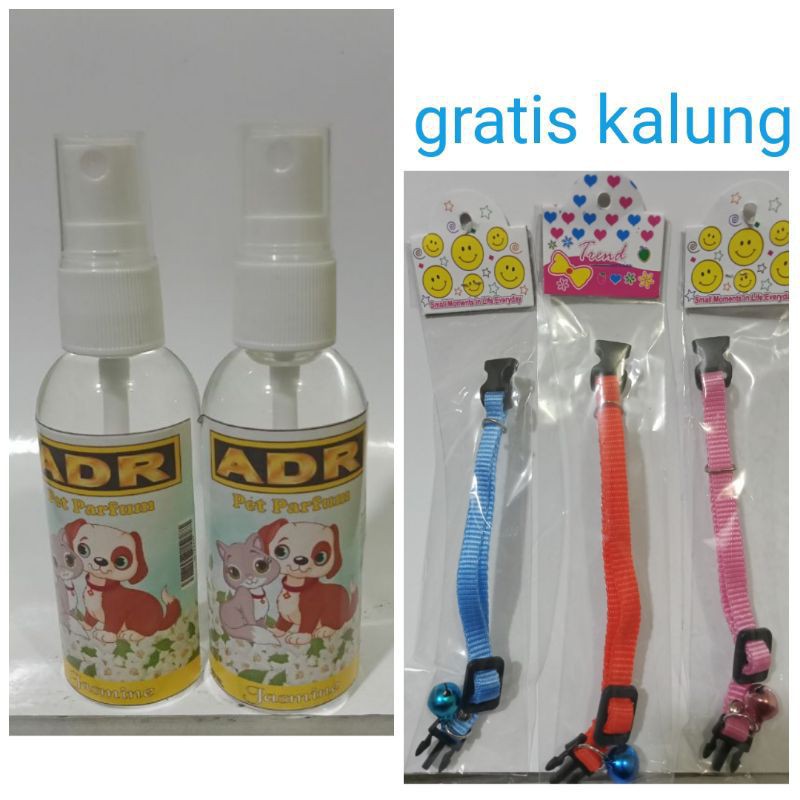 parfum kucing Jasmine 60ml gratis kalung perlengkapan grooming murah