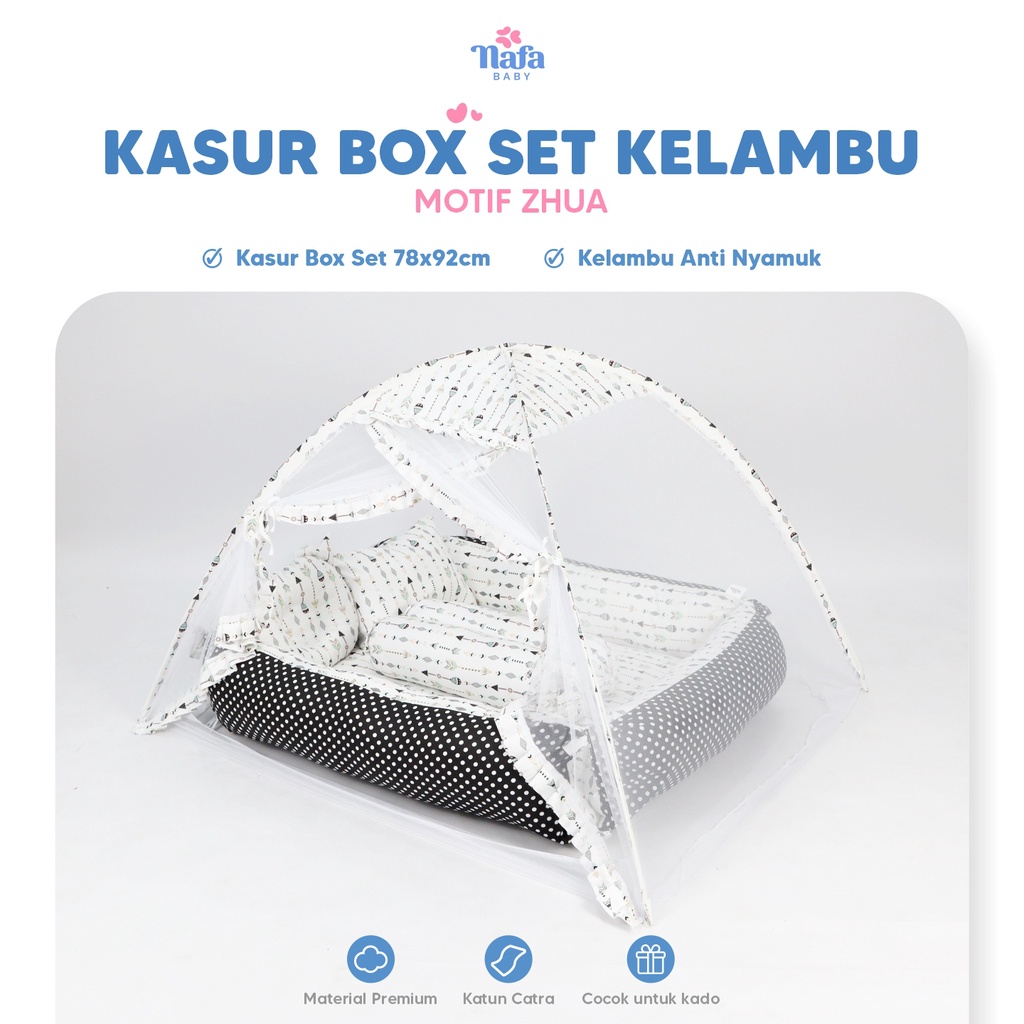 NAFA BABY - Kasur Bayi Box Include Kelambu Tenda Bayi | Perlengkapan Tidur Bayi