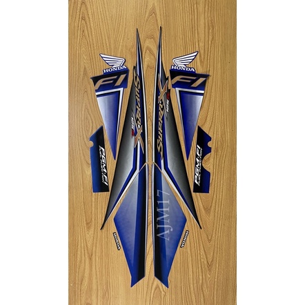 STIKER STRIPING SUPRA X FI 2009 BIRU