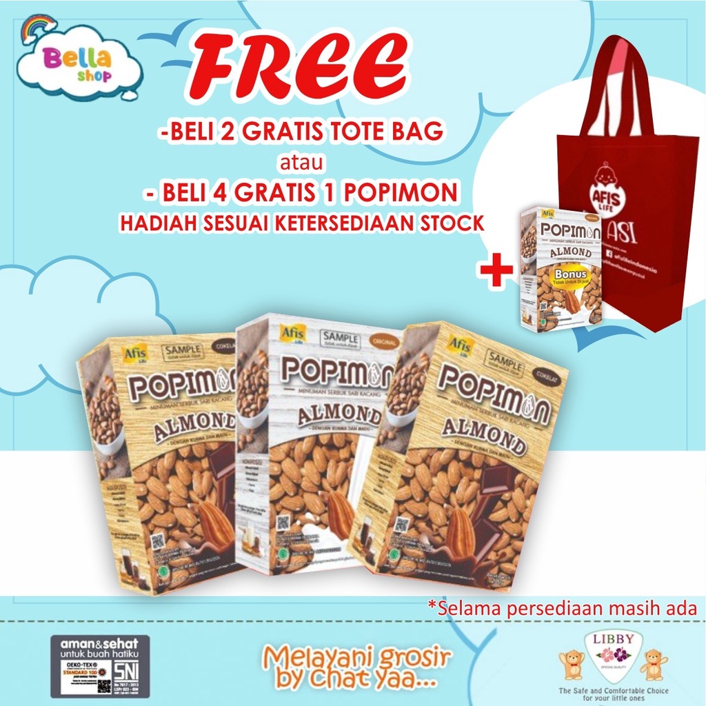 [BUY 1 GET 1] Afis Susu Almond Sari Bubuk Almond Plus Madu Untuk Anak Dan Dewasa-BELLA SHOP