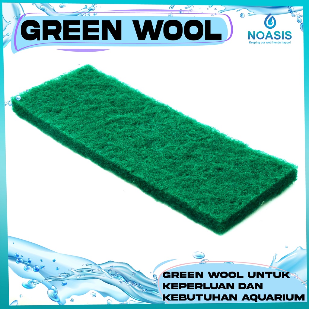 SUPER GREEN COARSE WOOL FILTER MEDIA GREEN WOOL