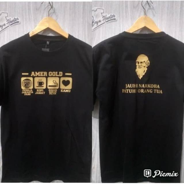 Baju kaos orang tua AMER GOLD 30s