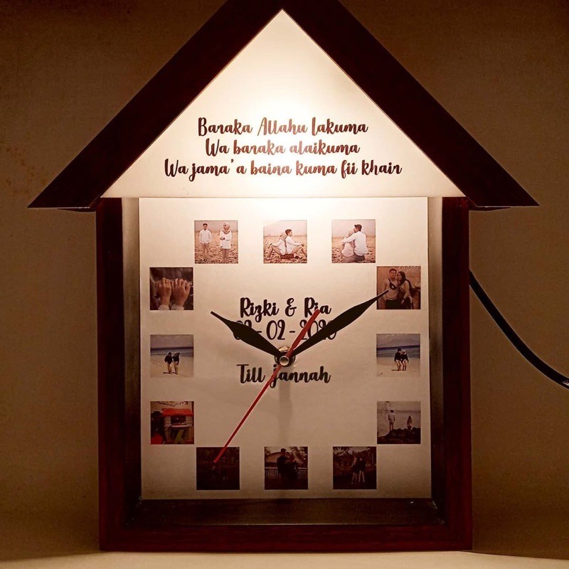 lampu tidur + jam hadiah kado unik murah