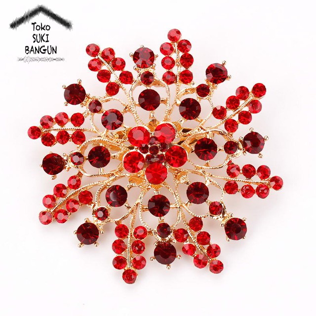 BR-004 Bros Pin Bunga Wanita Jilbab Hijab Flower Brooch Women