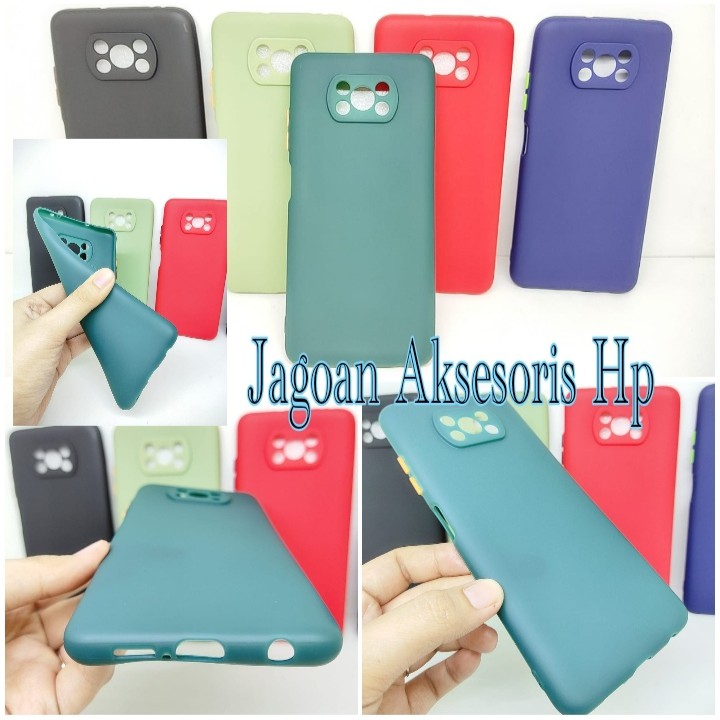 SMPC TPU Candy Xiaomi Poco X3 6.67 inch SoftCase Macaron Protection Camera Tombol Warna