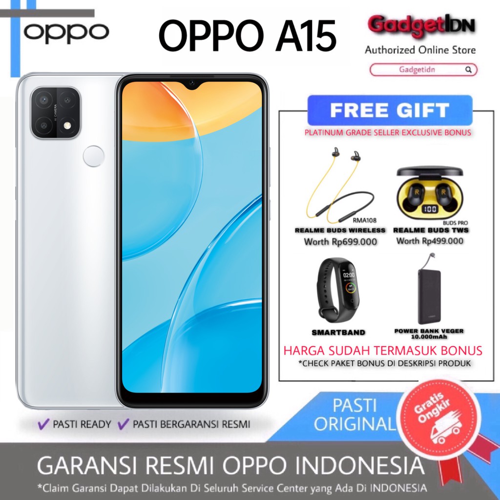 Oppo A15 3 32 Gb Garansi Resmi Indonesia