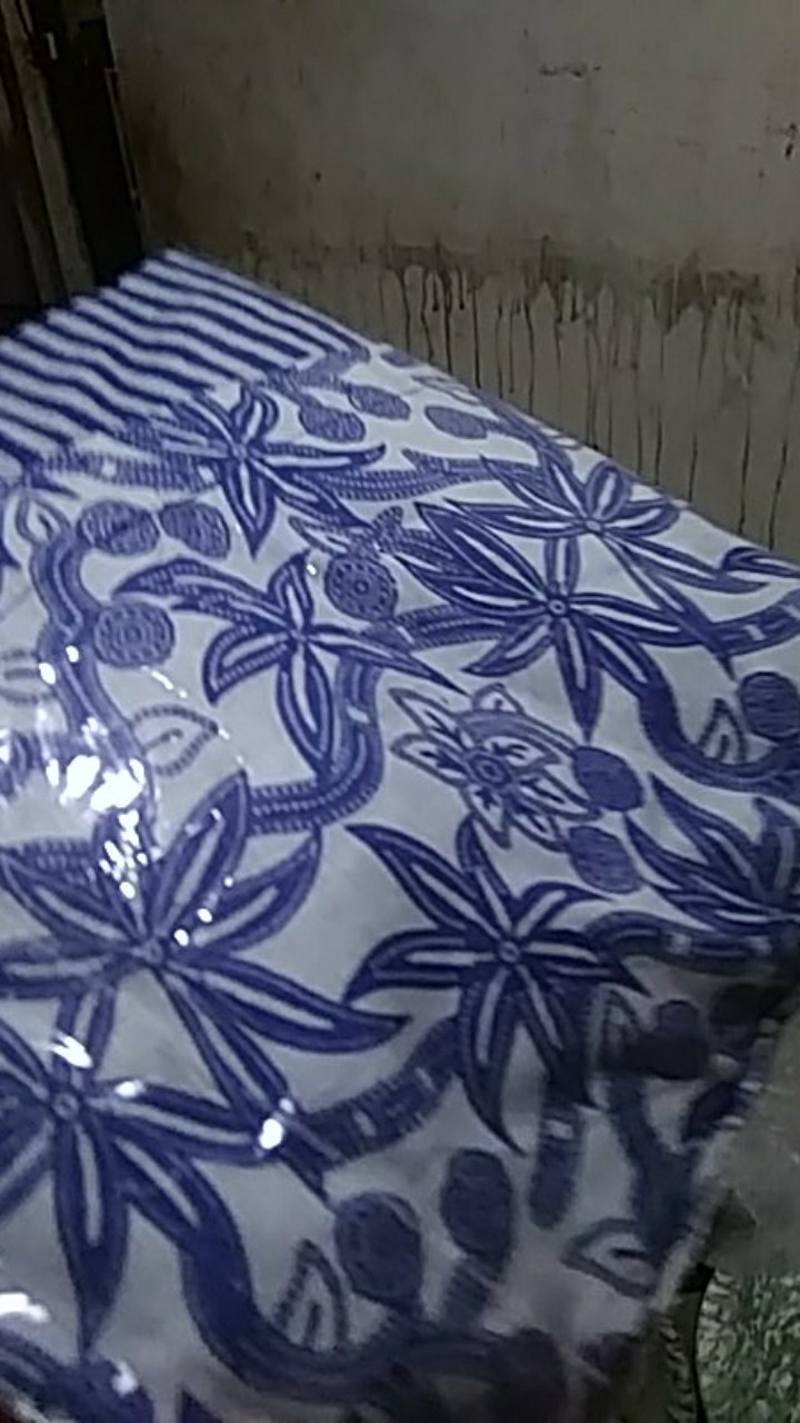 Batik Tunik Shibori Jumputan Terbaru All Size 106cm / Hrb026 Yelbor Navbor / Biru Putih / Original.