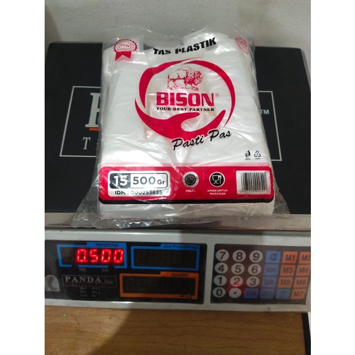 Kantong Plastik Kresek Bening/Kantong Kresek/Hd Bening BISON 500 gram