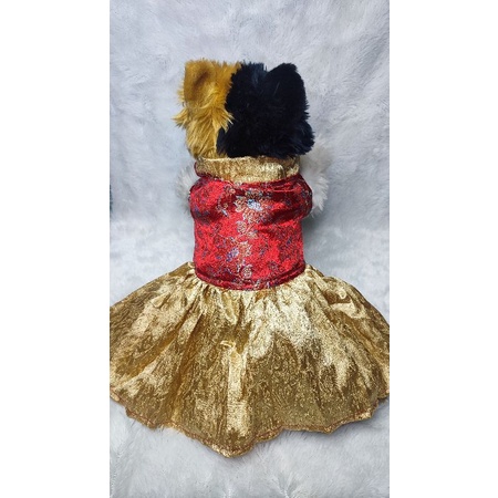 Baju cheongsam anjing kucing betina