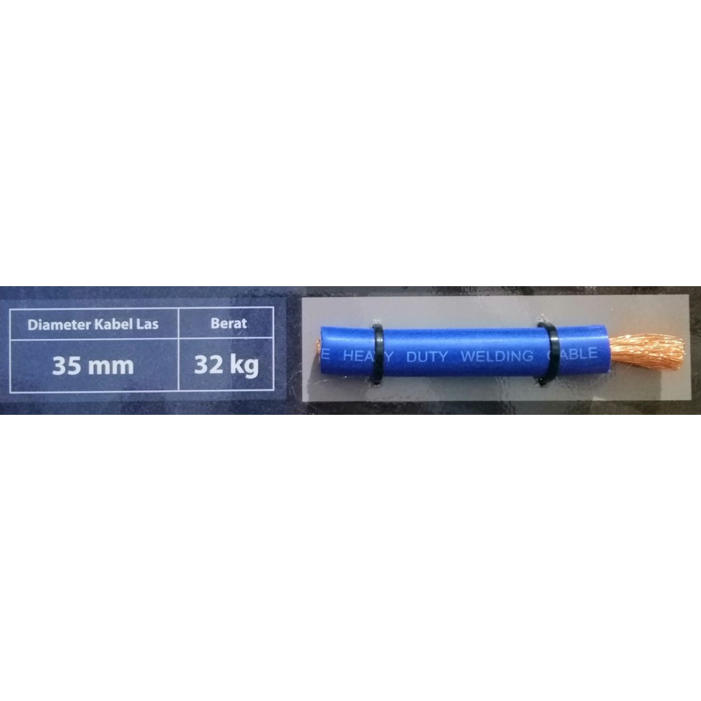 Kabel Las 35mm 100% Asli Full Tembaga - Welding Cable BLUFLEX