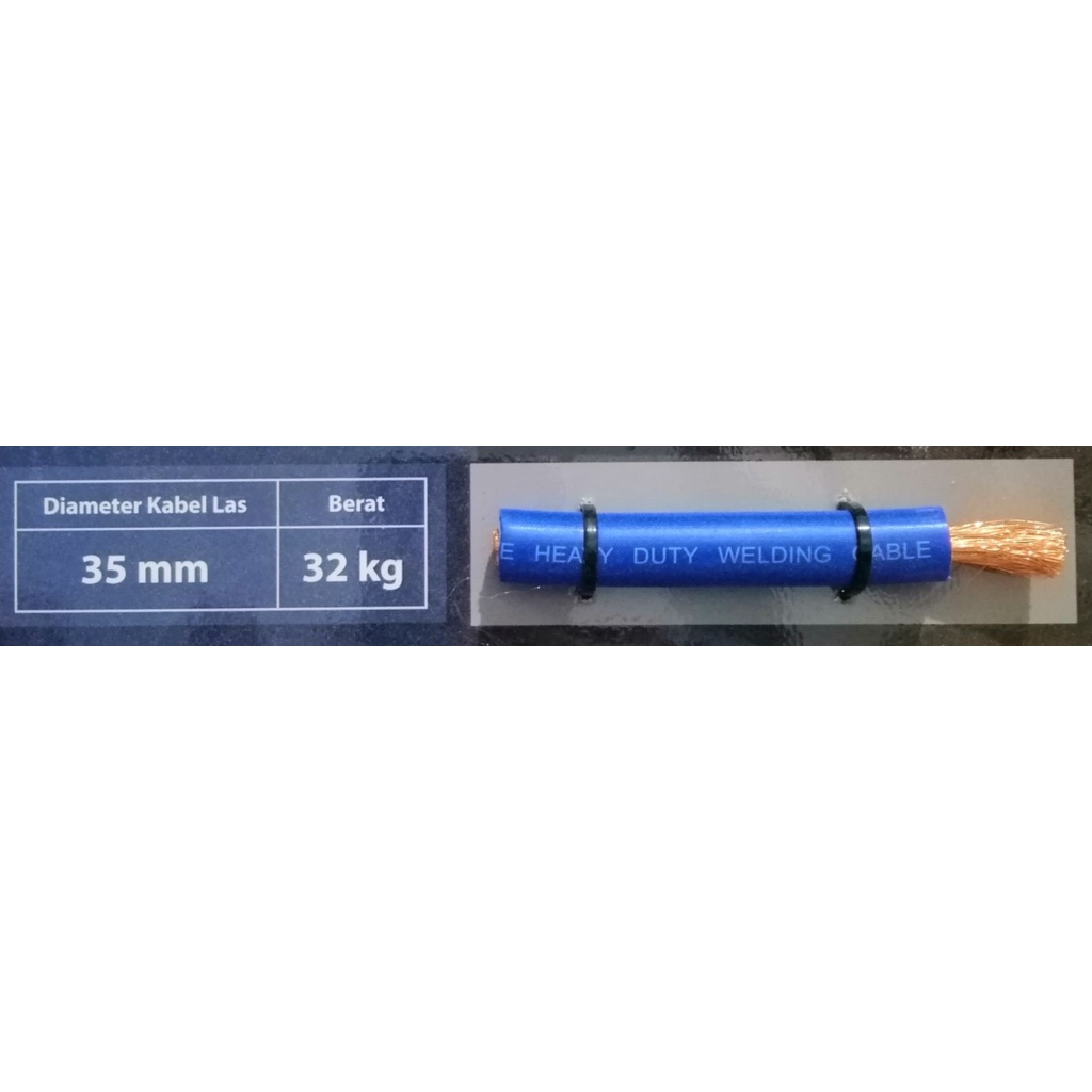 Kabel Las 35mm 100% Asli Full Tembaga - Welding Cable BLUFLEX