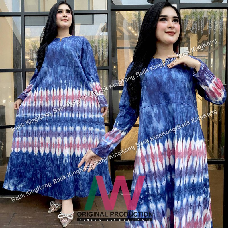 DASTER JUMBO ABSTRAK JUMPUTAN PANJANG SEMATAKAKI RESLETING BUSUI DEPAN RESLETING BUMIL FRIENDLY DRESS WANITA KEKINIAN KAOS KATUN TEBAL ADEM SERAP KERINGAT