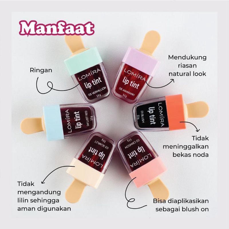 LOMIRA CHEEK &amp; LIPTINT LIP TINT 5.5g BPOM