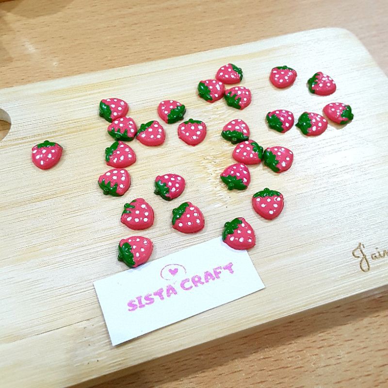 

Aplikasi Cherry Strawberry Ceri Mini Plastik Premium Lucu Murah Bahan Tempel Jepitan Aksesoris isi 36 pcs
