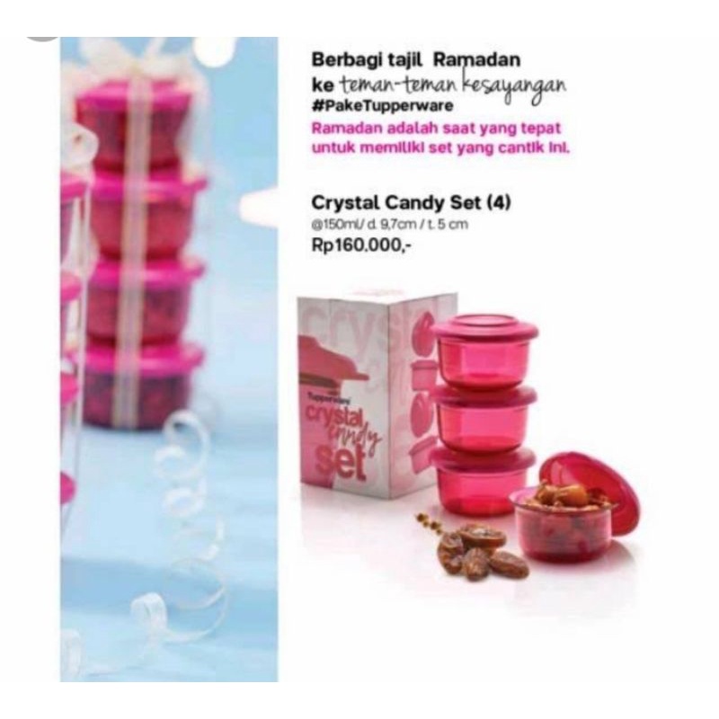Crystal candy tupperware isi 4