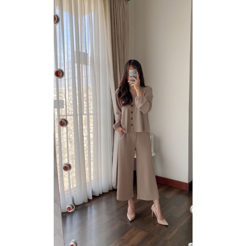 andrew selena set korean set outfit-Khaky