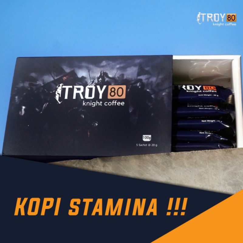 Kopi troy 80 kopi kejantanan pria / kopi pria dewasa 1box isi 5 sachet