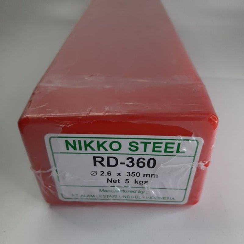 Kawat Las NIKKO STEEL RD 360  2.6MM ( BOX ISI 5KG )