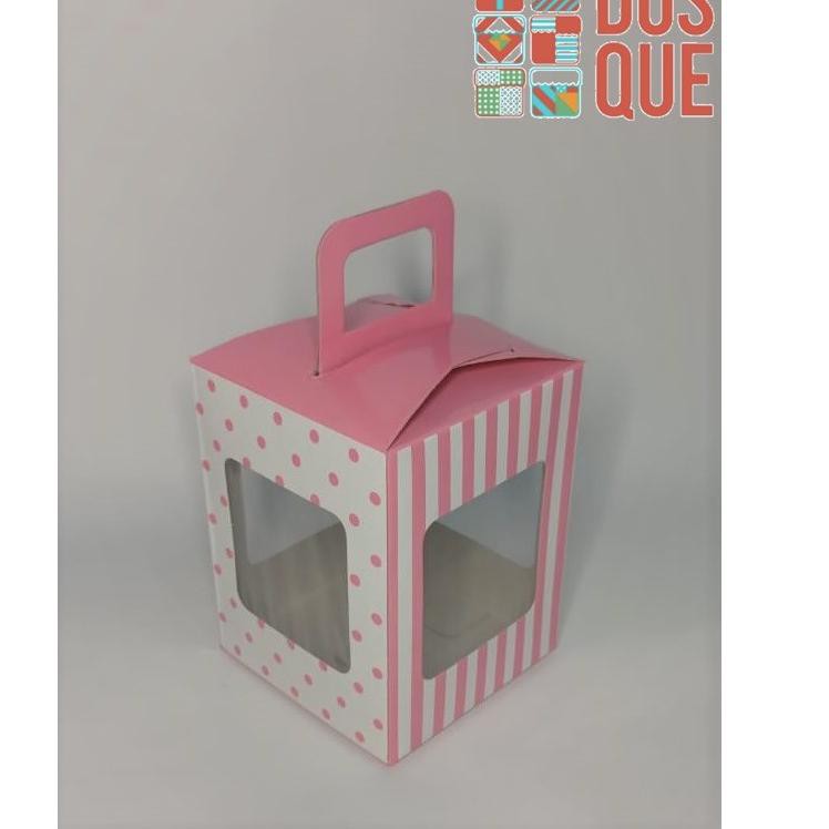 

【TERSEDIA & COD】 DUS BOX ISI CUPCAKE/MUFFIN/PUDING MOTIF LUBANG 1 WARNA PINK (10 Pcs)