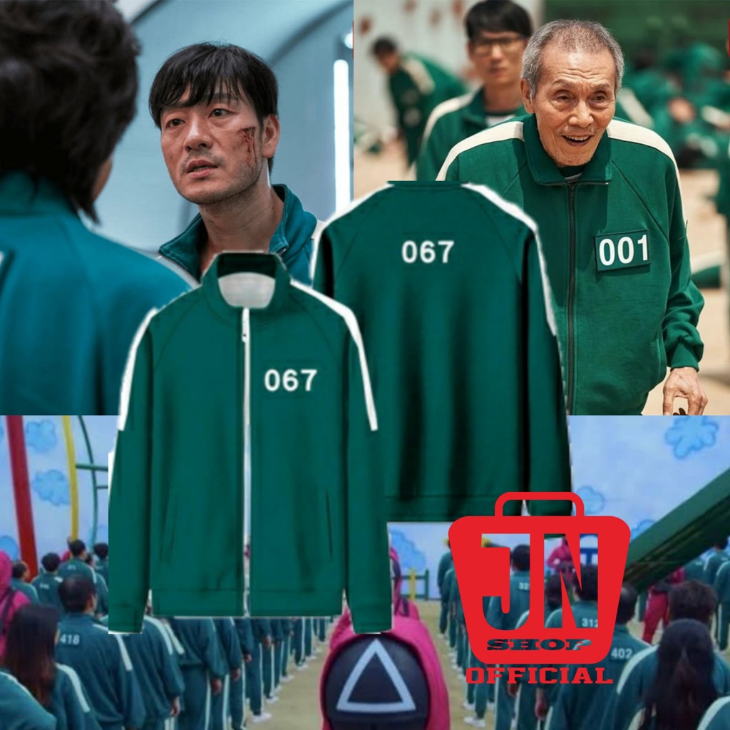 Sweater Zipper Squid Game request nomor