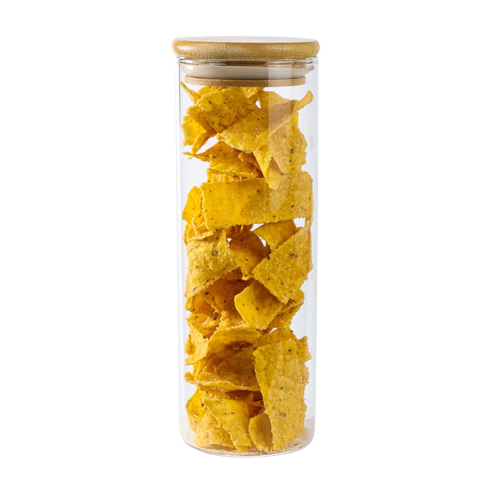 GS7i one two cups toples kaca penyimpanan makanan borosilicate glass storage jar 550ml - gh1270 - transparent Or-i