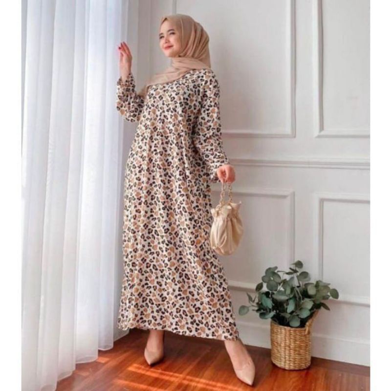 daster long lengan panjang LD 120 PB 130 bawah mata kaki, daster panjang viral kekinian, daster rayon busui terlaris ARBANI COLECTION-ORINA (NAVY FLOWER)