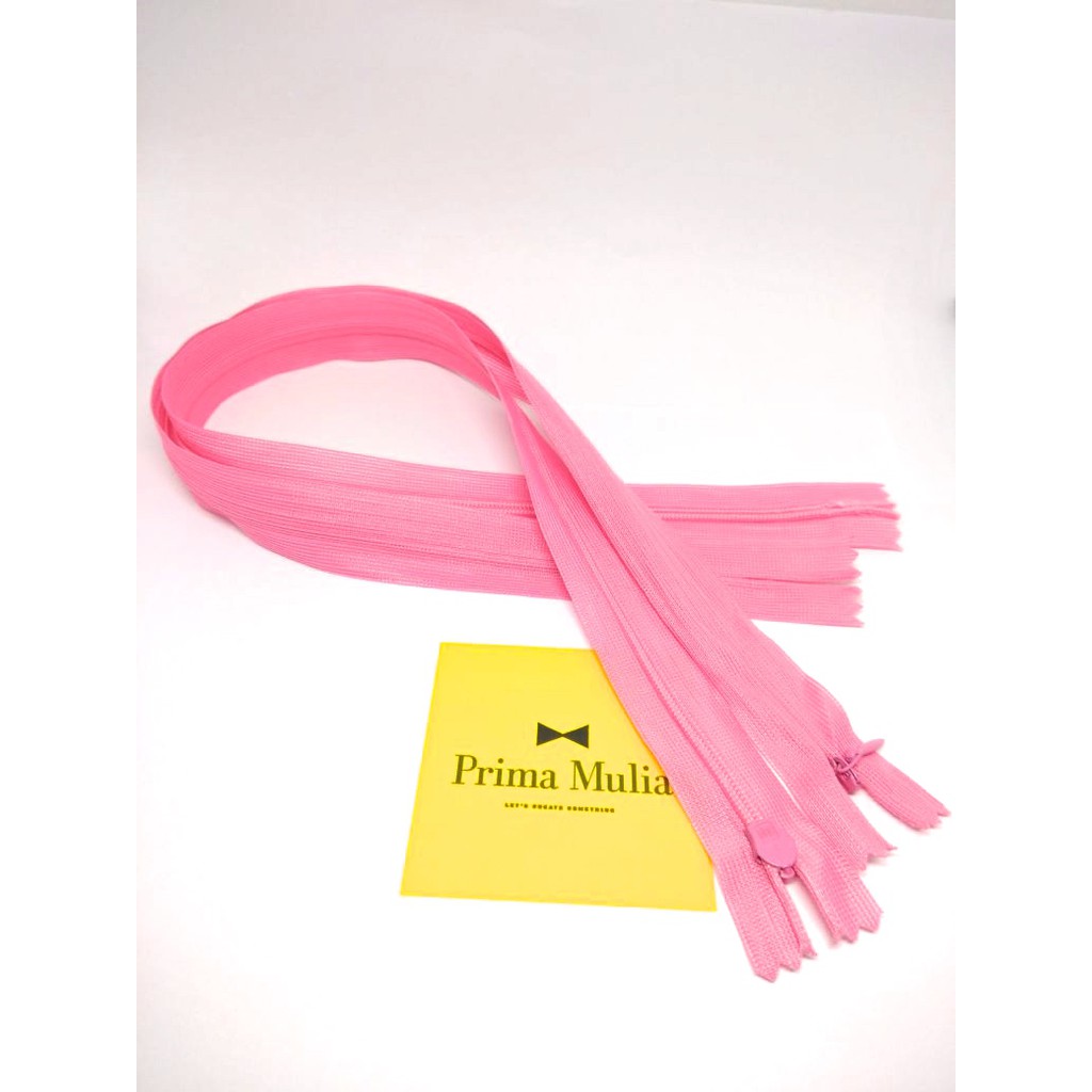 Jual 12 pcs Grosir dan Eceran Resleting Jepang Pink 50 Cm
