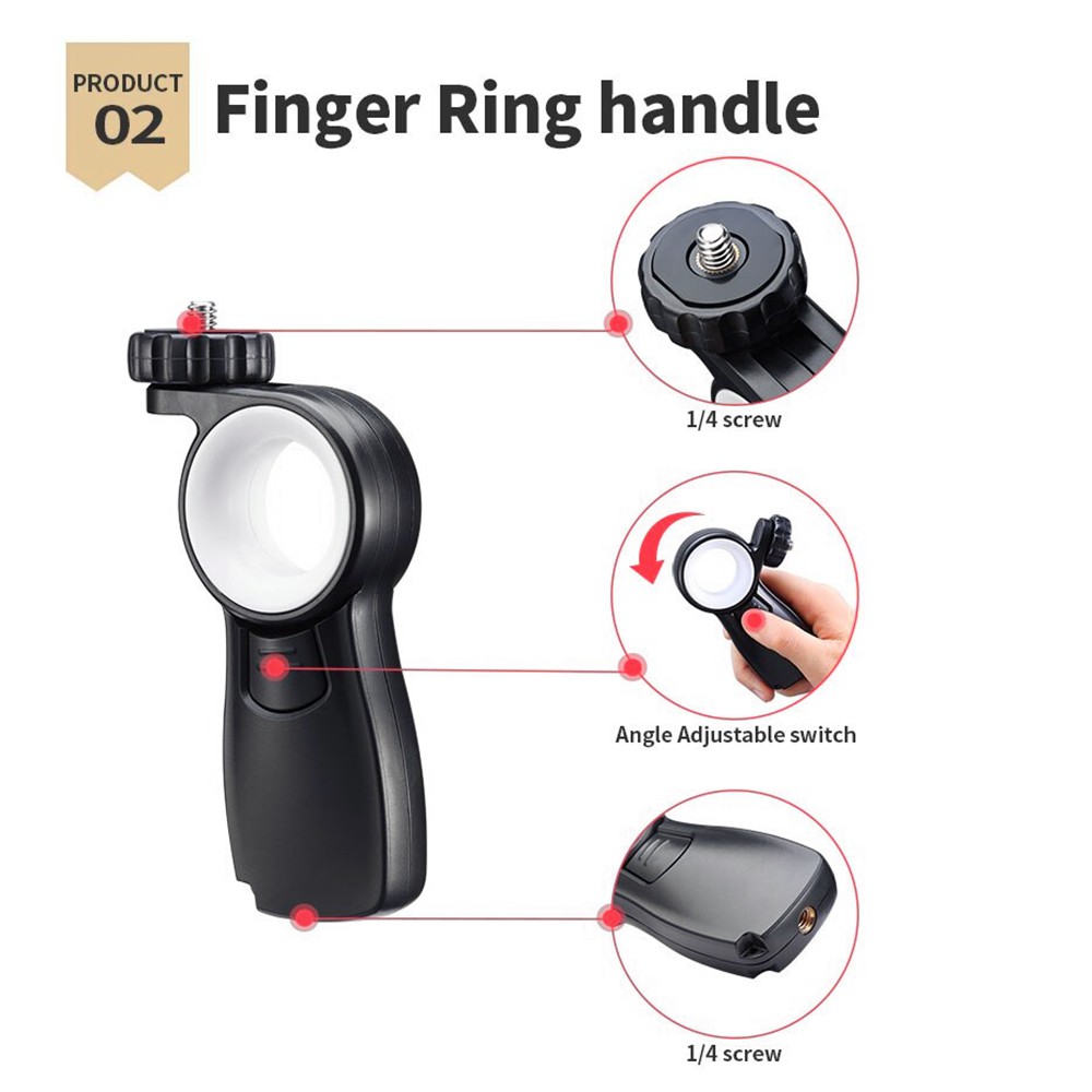 ULANZI ST-07 Kit Smartphone Holder Vlogging Hand Grip with Finger Ring Handle