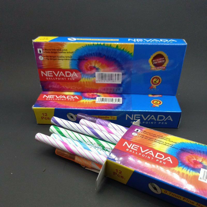 

[1 pak] pulpen NEVADA Kingsman/pen ulir bolpen lilin isi 12 pcs